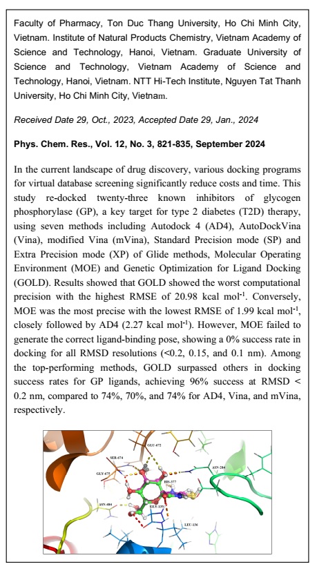 Estimation of the Binding Affinities of Glycogen Phosphorylase Inhibitors by Molecular Docking to Support the Treatment of Type 2 Diabetes