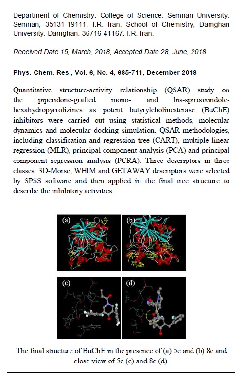 QSAR, Docking and Molecular Dynamics Studies on the Piperidone-grafted Mono- and Bis-spiro-oxindole-hexahydropyrrolizines as Potent Butyrylcholinesterase Inhibitors 